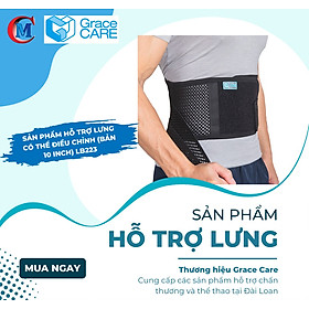 Đai Bảo Vệ Lưng Grace Care LB223 (Bản Cao ~25cm) - Vải Lưới, Thoáng Khí, Giảm Đau, Thoát Vị Đĩa Đệm