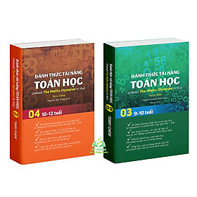 Sách Đánh Thức Tài Năng Toán Học 3 và 4 sách toán lớp 3 đến lớp 5 bìa mềm 2 cuốn