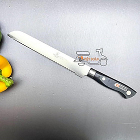 Mua DAO RĂNG CƯA cắt BÁNH MÌ  GATO - Inox không rỉ   cán nhựa chắc chắn 32 cm - Dụng cụ làm bánh chuyên dụng