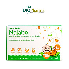 Gạc rơ lưỡi cho bé Nalabo DKPharma Hộp 30 gói - Gạc tưa lưỡi, rơ lưỡi