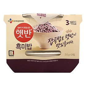 Cơm Gạo Nếp Than Ăn Liền CJ (210g x 3 hộp)