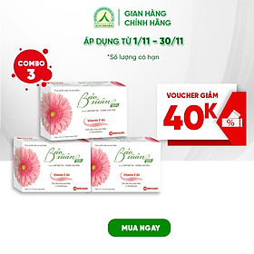 Combo 3 hộp viên Uống Trắng Da Bảo Xuân Skin - Hỗ Trợ Làm Đẹp