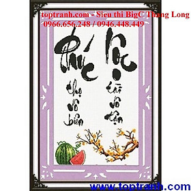 Tranh thêu chữ thập chữ Phúc Lộc 222100 chưa thêu