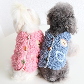 Four-color cute bear vest cat clothes pet dog clothes