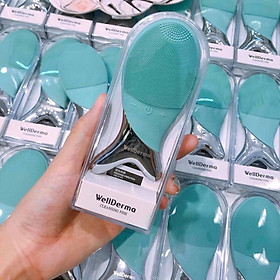 MÁY RỬA MẶT + MASSAGE NÂNG CƠ WELLDERMA CLEANSING FISH MÀU XANH