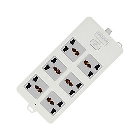 Ổ cắm điện 6 lỗ 3 chấu 1 công tắc 5M Gelan