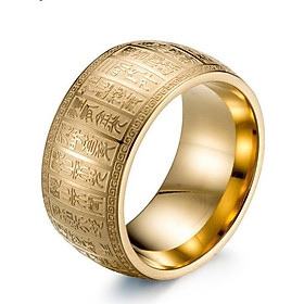 Nhẫn Nam Khắc Kim Quang Chú Titan Không Đen TT 1426