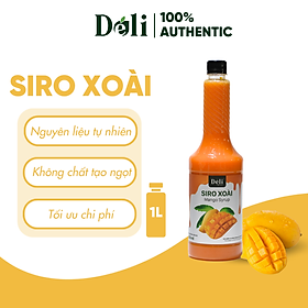 Siro xoài Déli - 1 lít - đậm đặc, chuyên dùng pha chế trà trái cây, soda