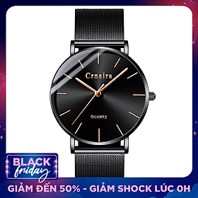 Đồng Hồ Nam Crnaira CR8333 Siêu Mỏng Dây Thép Mành