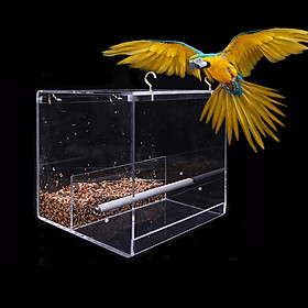 lồng, hộp đựng thức ăn cho chim dạng treo tiện dụng cho chim cảnh-Size N