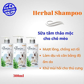 Sữa tắm thảo mộc Herbal Shampoo dành cho chó mèo,300ml