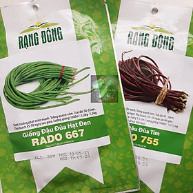 Mua Hạt giống Đậu đũa xanh  đậu đũa tím leo giàn  đóng gói 20gr