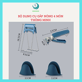 Mua  VIDEO - Bộ dụng cụ kẹp nóng  gắp đồ nóng thông minh 4 món chống trơn trượt. an toàn