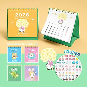 Lịch Để Bàn Mini 2026 ( 9x10.5 cm) - Nhiều Mẫu