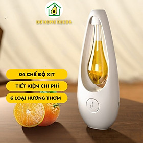 Máy xịt thơm phòng tự động JD007, máy xông tinh dầu, 6 loại tinh dầu thơm phòng, kèm pin sạc 500mAh