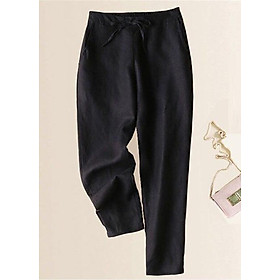Quần linen nữ dáng baggy trơn màu ArcticHunter, thời trang trẻ, thương hiệu chính hãng