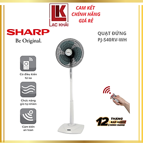 Quạt Đứng Sharp 3 cánh PJ-S40RV-WH 50W - Hàng chính hãng - xuất xử Malaysia - Bảo hành 12 tháng