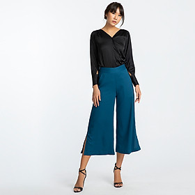 Quần Ống Rộng Quần Lửng Quần Xẻ Hai Bên Thời trang thiết kế Hity PAN044 Culottes (Xanh Indigo)