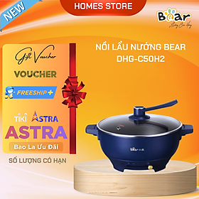 Mua Nồi Lẩu Điện Đa Năng BEAR DHG-C50H2 Dung Tích 5 Lít Công Suất 1360W - Hàng Nhập Khẩu