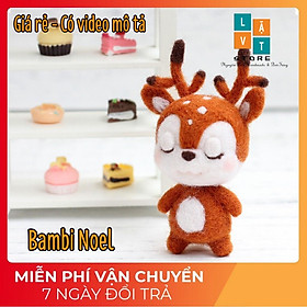 Kit Len chọc - Needle Felt bé Nai Ngủ Quên