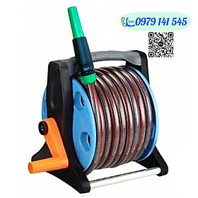 Mua Bộ Vòi Phun Nước Tưới Cây  Rửa Xe VA223 gồm: Vòi Phun Tưới Tăng Áp + Khung Lô Cuốn Ống Dây + Phụ Kiện Khớp nối+ 20-25m Dây Dẫn Nước kết cấu 3 lớp chống xoắn  vòi phun đa năng chất lượng cao/ Hồng Thanh Garden