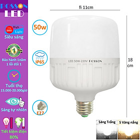 Mua 10 Bóng đèn Led trụ 50w bup trụ T110 bulb siêu sáng tiết kiệm điện kín chống nước mưa Posson LC-50x