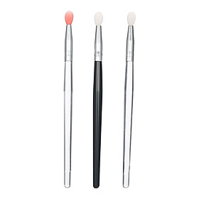 3PCS Silicone Lip Mask Brushes Mini Lip Brush Silicone Pink White Lip Balm Brush Lip Applicator Brushes Lip Gloss Wands