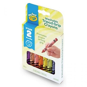 Bút sáp 8 màu thân tam giác (có thể tẩy rửa được) CRAYOLA 811460
