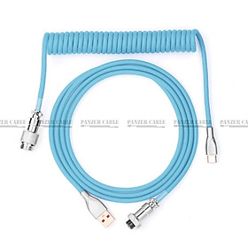 Dây cáp bàn phím cơ type C custom chất liệu dù siêu bền, dạng xoắn lò xo kết nối siêu nhanh Coiled Cables Yorn Store Hàng Chính Hãng