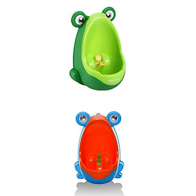 2 Pieces Toddler Boy Kid Toilet Frog Potty Urinal Stand Up Pee Wee Training