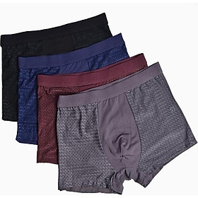 Combo 4 Quần Sịp Đùi Boxer Thông Hơi Thoáng Mát - Quần Lót Nam (Giao Màu Ngẫu Nhiên)