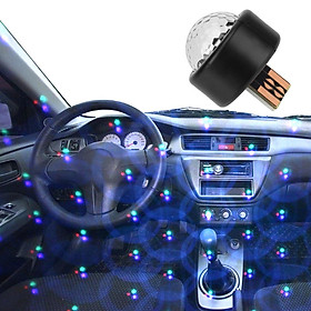 Đèn LED RGB USB mini ánh sáng màu sắc lãng mạn trang trí xe hơi