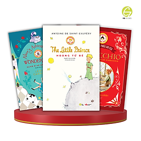Sách song ngữ kinh điển: Hoàng tử bé, Alice ở xứ sở diệu kỳ, Pinocchio, Truyện song ngữ tặng file nghe và note từ vựng
