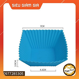 Khuôn cupcake muffin silicon hình tam giác hình vuông hình hoa mai
