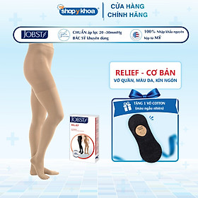 Vớ y khoa quần JOBST Relief - Cơ bản, màu da, kín ngón, 20-30mmHg, giãn tĩnh mạch chân (tất y khoa)
