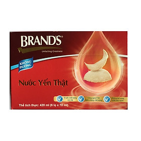 Nước yến Brand s không đường 70ml x 6 hũ cho người ăn kiêng