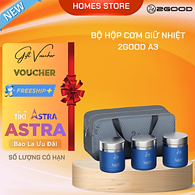Mua Bộ 3 Hộp Cơm Giữ Nhiệt 2GOOD A3 Dung Tích 1.2 Lít Giữ Nhiệt 8-12 Tiếng - Hàng Chính Hãng