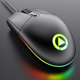 G3SE Gaming Mouse Wired Ergonomic 4 Button 800-1200-1600DPI 4 Modes with Breathing Light for Windows PC (Black)