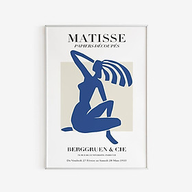 Tranh Canvas Cao Cấp | Tranh Matisse Tate Modern - Woman Figure - Blue - Printable Wall Art, Matisse Poster