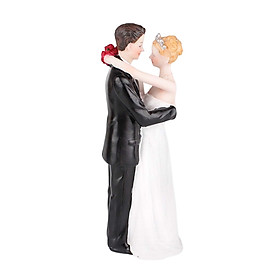 Rustic Cake Topper for Wedding Wedding Cake Topper Bride and Groom 1 Piece Desk Decor Funny Couple Statue Desk Decoration for Ready to Marry