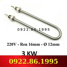 Thanh nhiệt nồi phở điện - U đơn 3kw - 220V - inox304 loại tốt hàng nhập