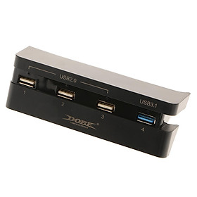 USB Hub 4 Port USB 3.1 2.0 High Speed Expansion Hub Charger Controller Adapter Connector for Sony Playstation 4 PS4 Slim Gaming Console