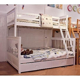 Giường 2 Tầng Gỗ Tự Nhiên 1m4-1m K.Bed 228 (Trắng)