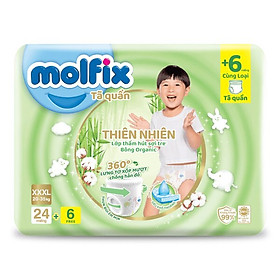 Tã/bỉm quần Molfix Thiên nhiên Ultra XXXL24 (20kg - 35kg) - Gói 24 miếng