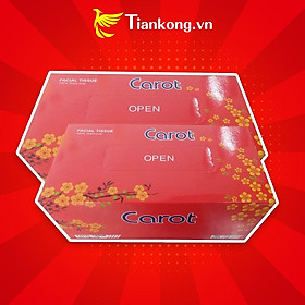 Khăn giấy rút Carot đa năng hộp 180 tờ mềm mại thấm hút tốt - TIANKONG