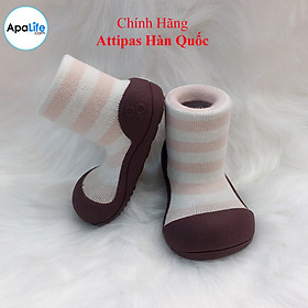 Attipas Natural Herb - Pink/ AT033 - Giày tập đi cho bé trai /bé gái từ 3 - 24 tháng nhập Hàn Quốc: đế mềm, êm chân & chống trượt
