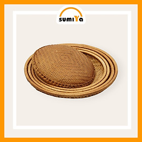 Mua Mẹt tre hun khói hình nguyên liệu tự nhiên thân thiện với môi trường  dùng trang trí  để thức ăn