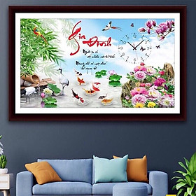 Mua Tranh thêu chữ thập đồng hồ chữ nhẫn LV3380 80 x 53 cm  - chưa thêu