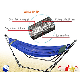 Mua Bộ khung võng xếp loại tốt ( Thép sơn tĩnh điện và mạ xi inox)