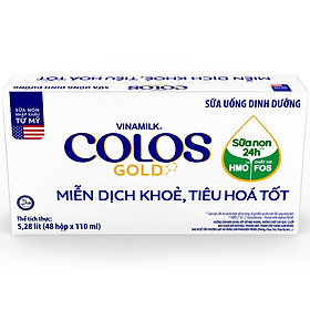 Thùng 48 Hộp Sữa uống dinh dưỡng Vinamilk ColosGold 110ml